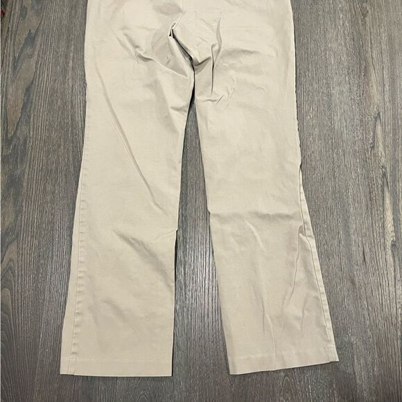 Dockers Khaki Dress Pants Straight Leg Flat Front Mid Rise Slash Pockest Tan 12 - Picture 6 of 9